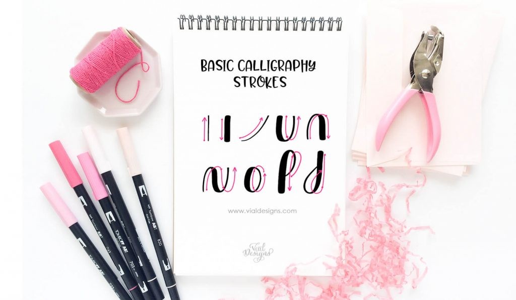 Basic Calligraphy Drills by Vial Designs | Modern Calligraphy 101 for beginners