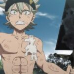 Asta's determined expression as he receives the Five-Leaf Grimoire, symbolizing his Anti-Magic abilities
