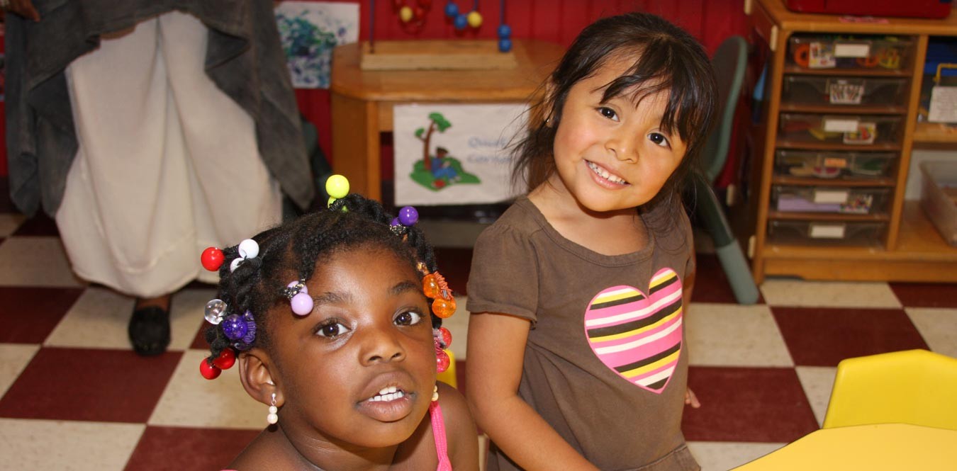 Children learning in a bright classroom at A Brighter Day Quality Learning Center