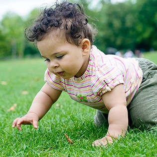 Baby with Building Blocks
