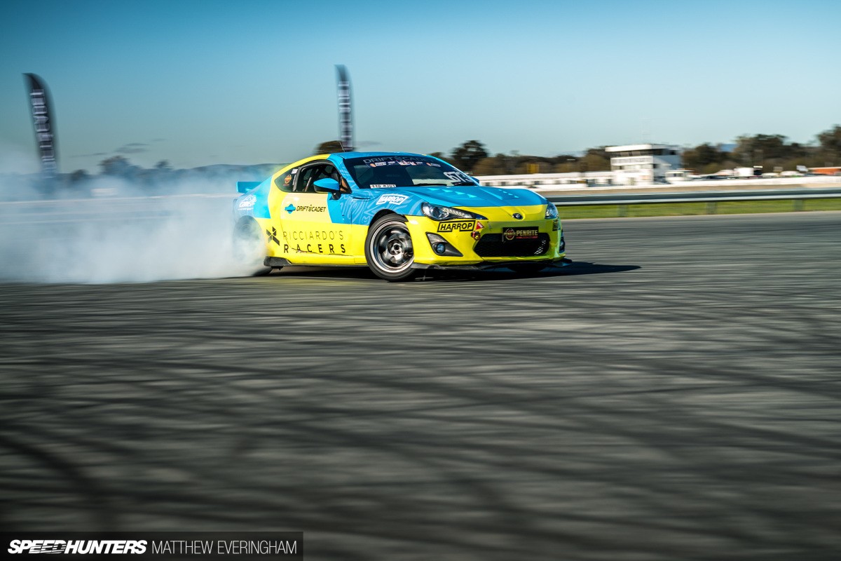 Toyota 86 with upgraded suspension and racing wheels, ready for drifting