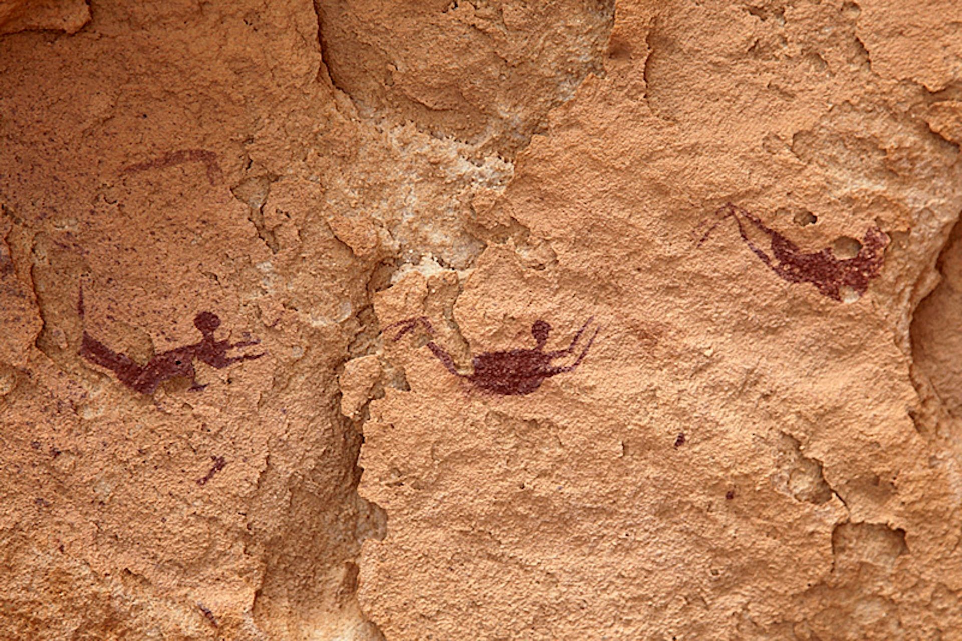Cave Painting Showing Swimmers
