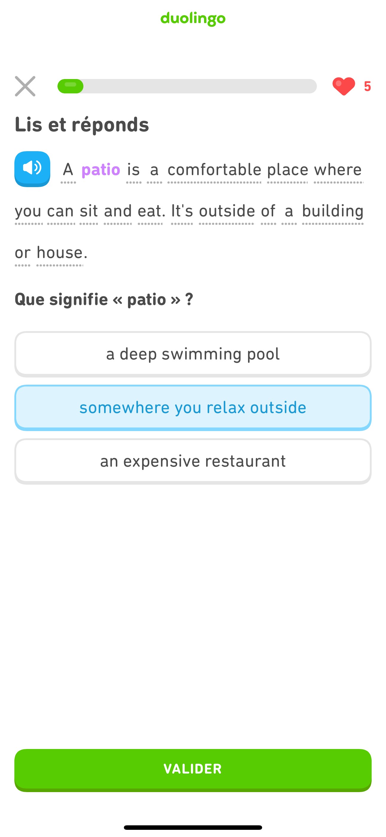 Duolingo Interface
