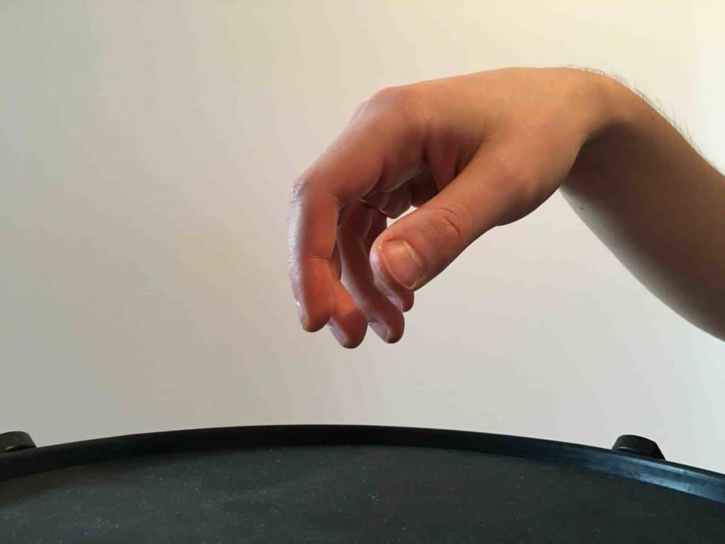 German grip - hand position for beginner drummers