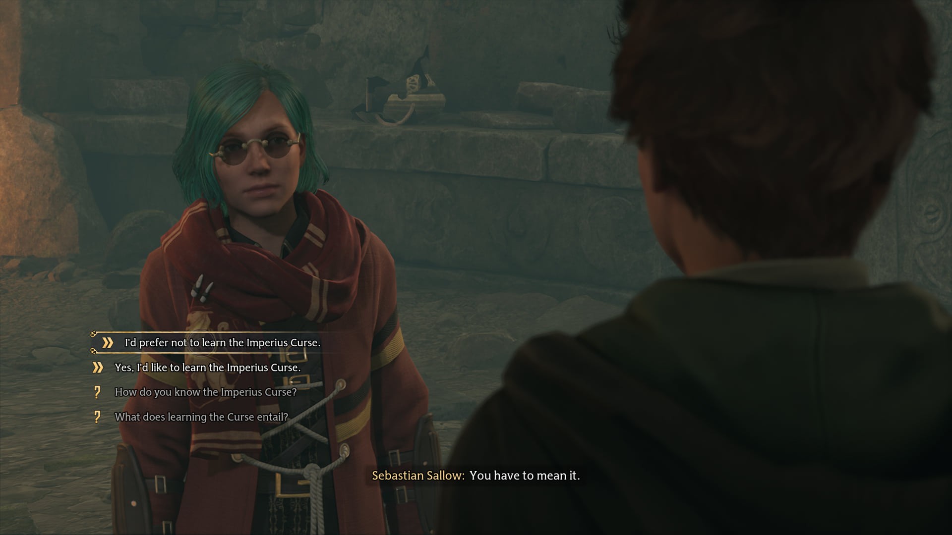 Learning the Imperius Curse from Sebastian Sallow, Hogwarts Legacy