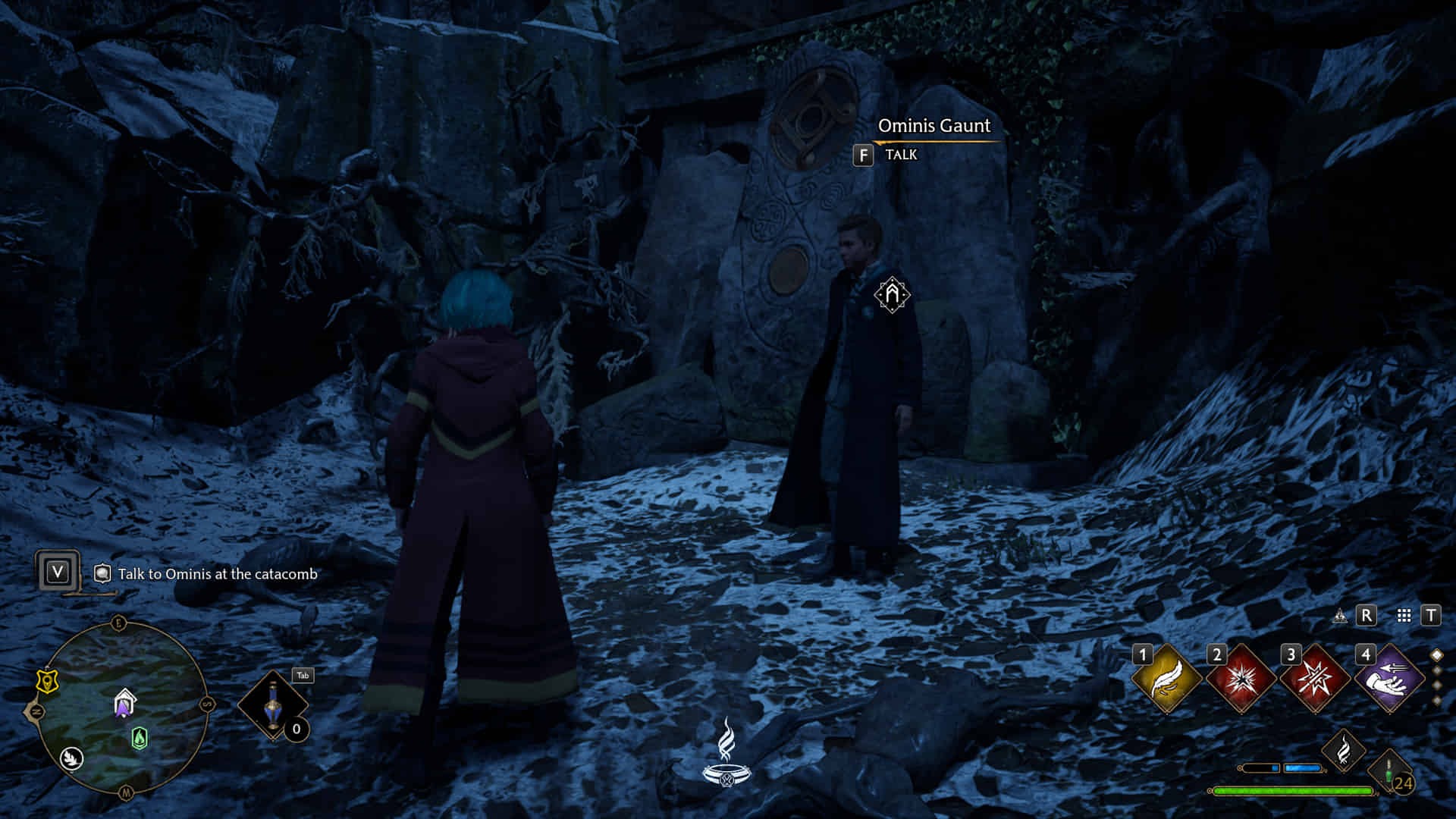 Talk to Ominis to start the In the Shadow of the Relic side quest