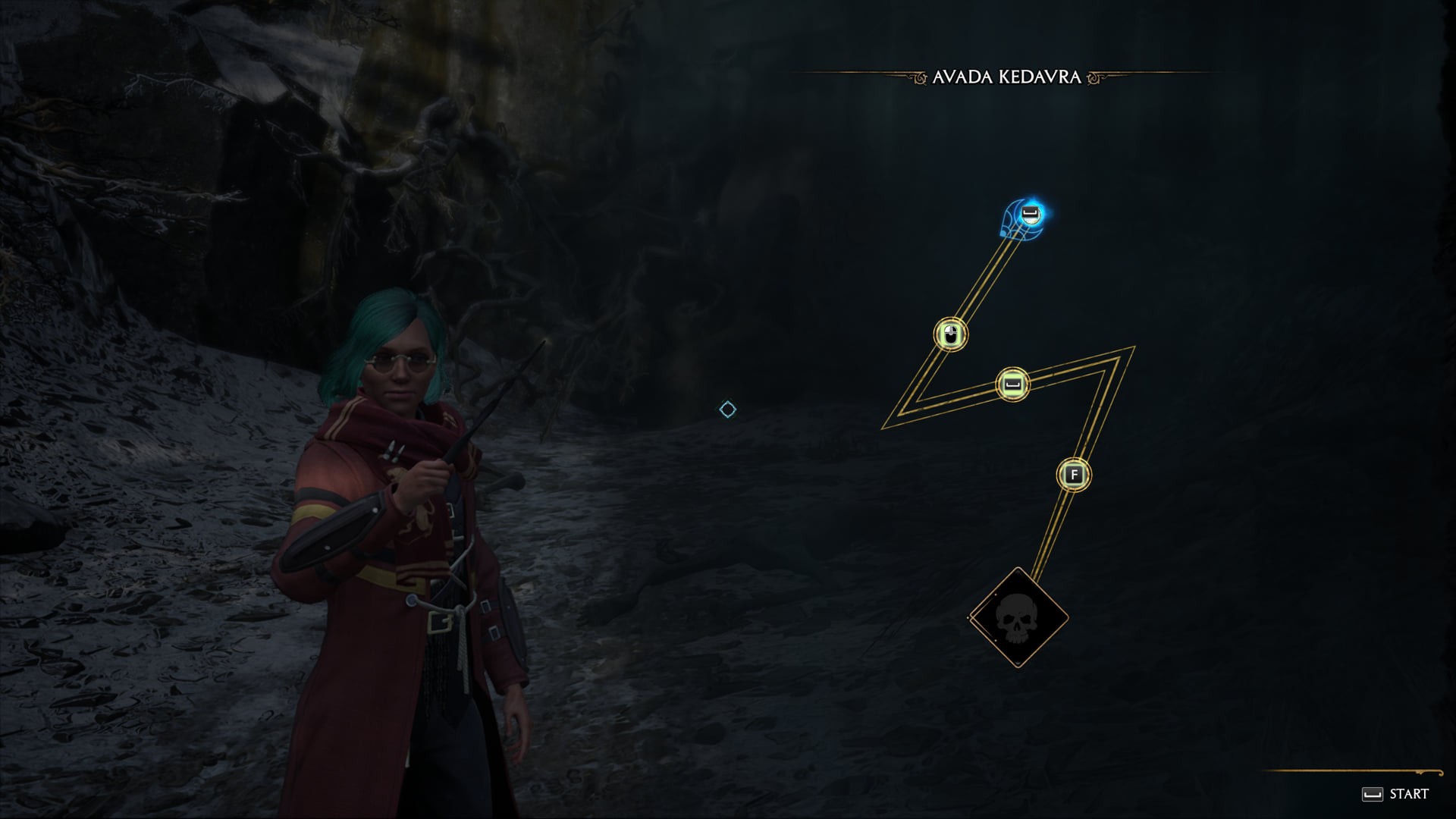 Sebastian Sallow offers to teach the player Avada Kedavra during the quest