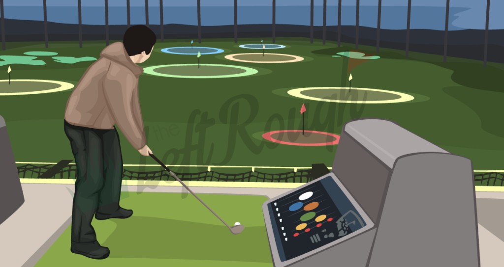 Golfer Learning at Top Golf