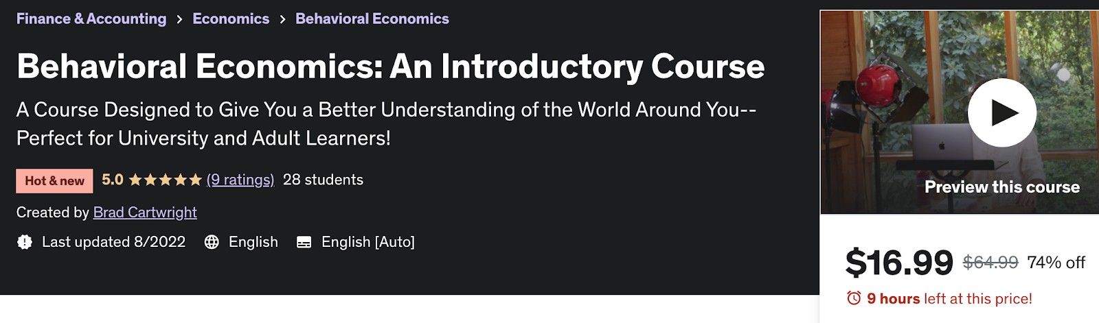 Behavioral Economics Course