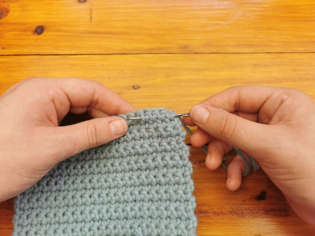Insert the needle again