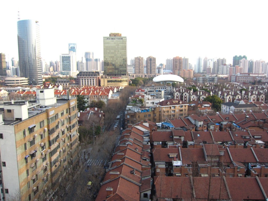 City view on Shanghai's Huai Hai Road