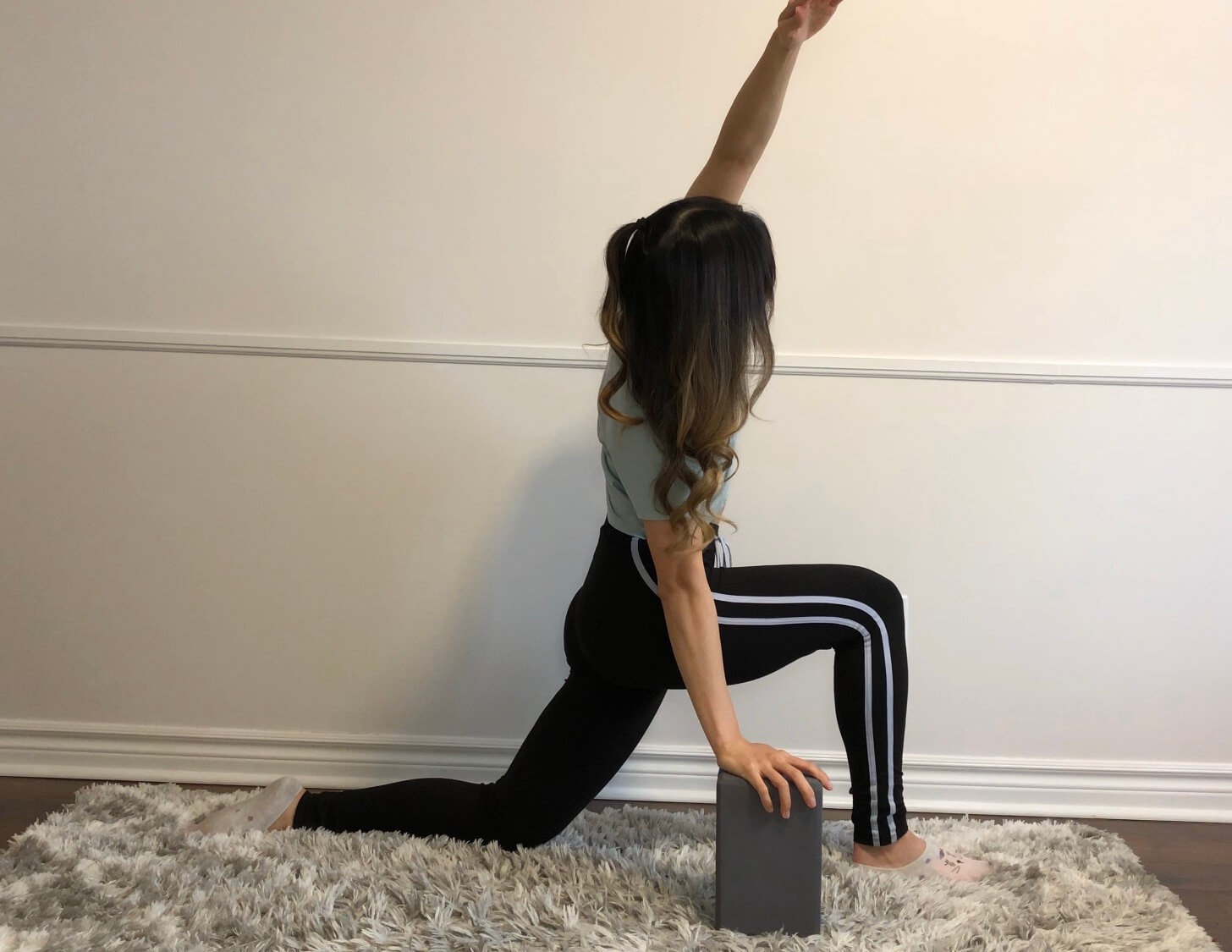 Low Lunge with Side Stretch for hip flexor flexibility