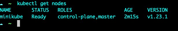 Minikube status in the command line