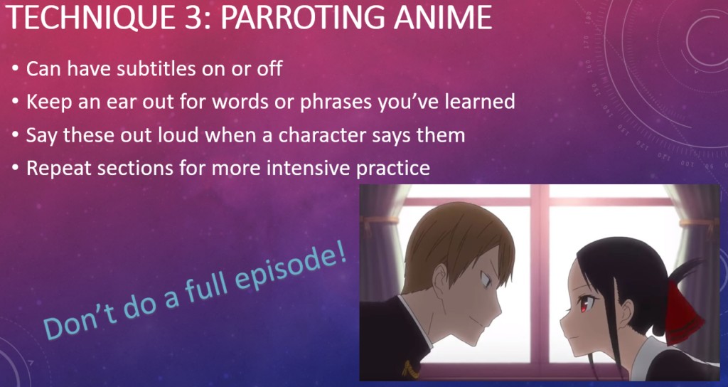 Parroting Anime