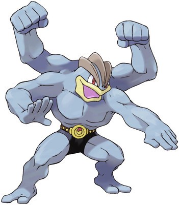 Machamp artwork showcasing its muscular physique and four arms