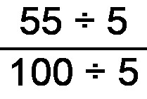 Convert percentage to decimal