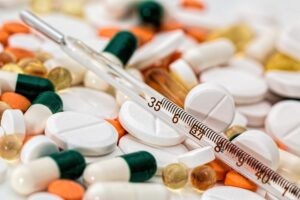 A pharmacy student learning about different medications