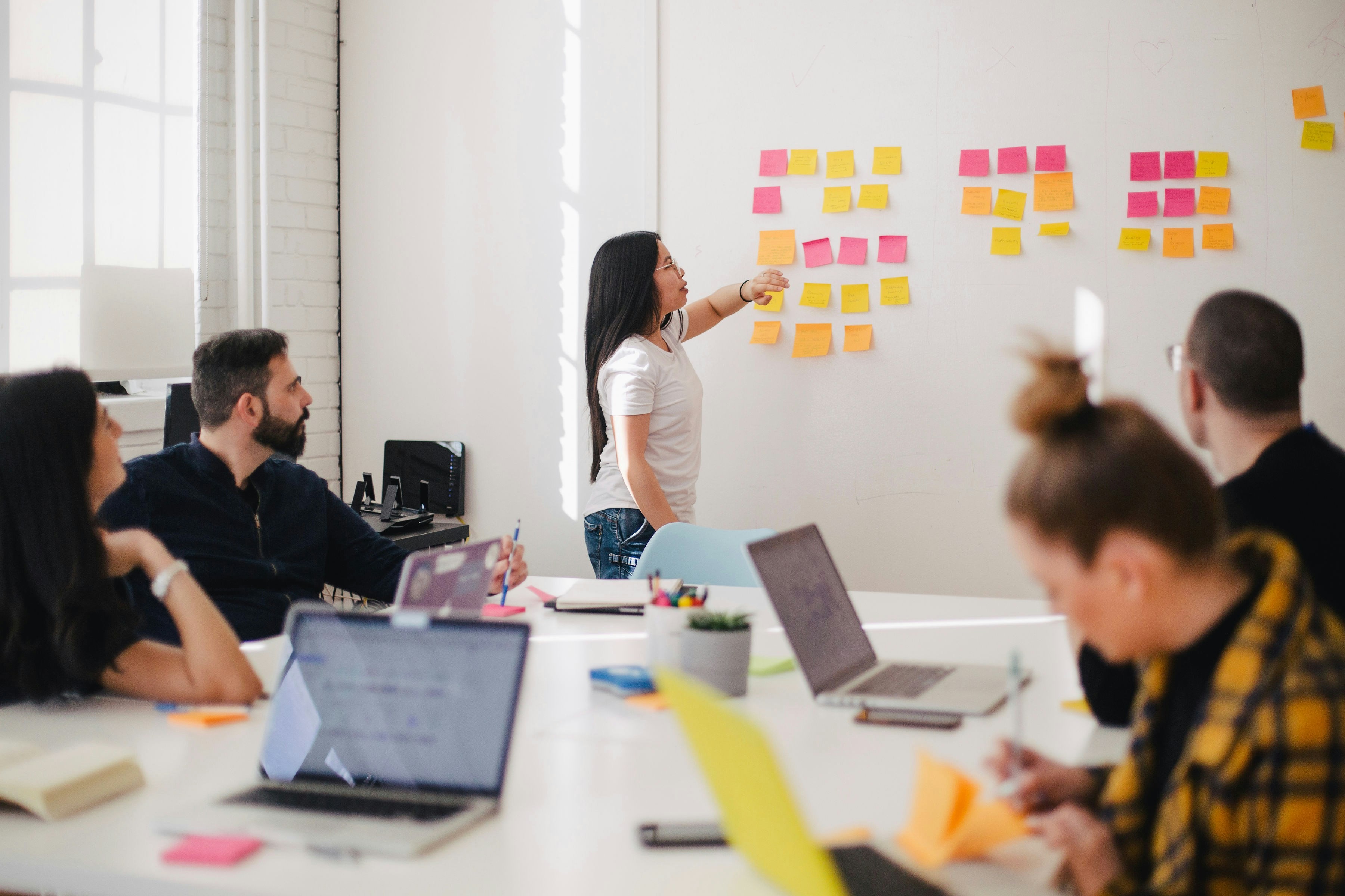 Woman reviewing accounting reports