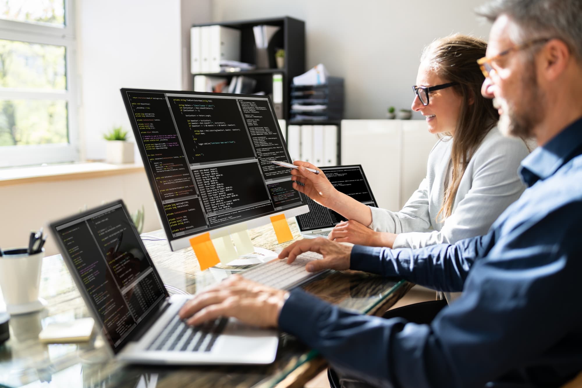 Programmers collaborating