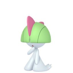 Ralts using Flash to light up a dark cave