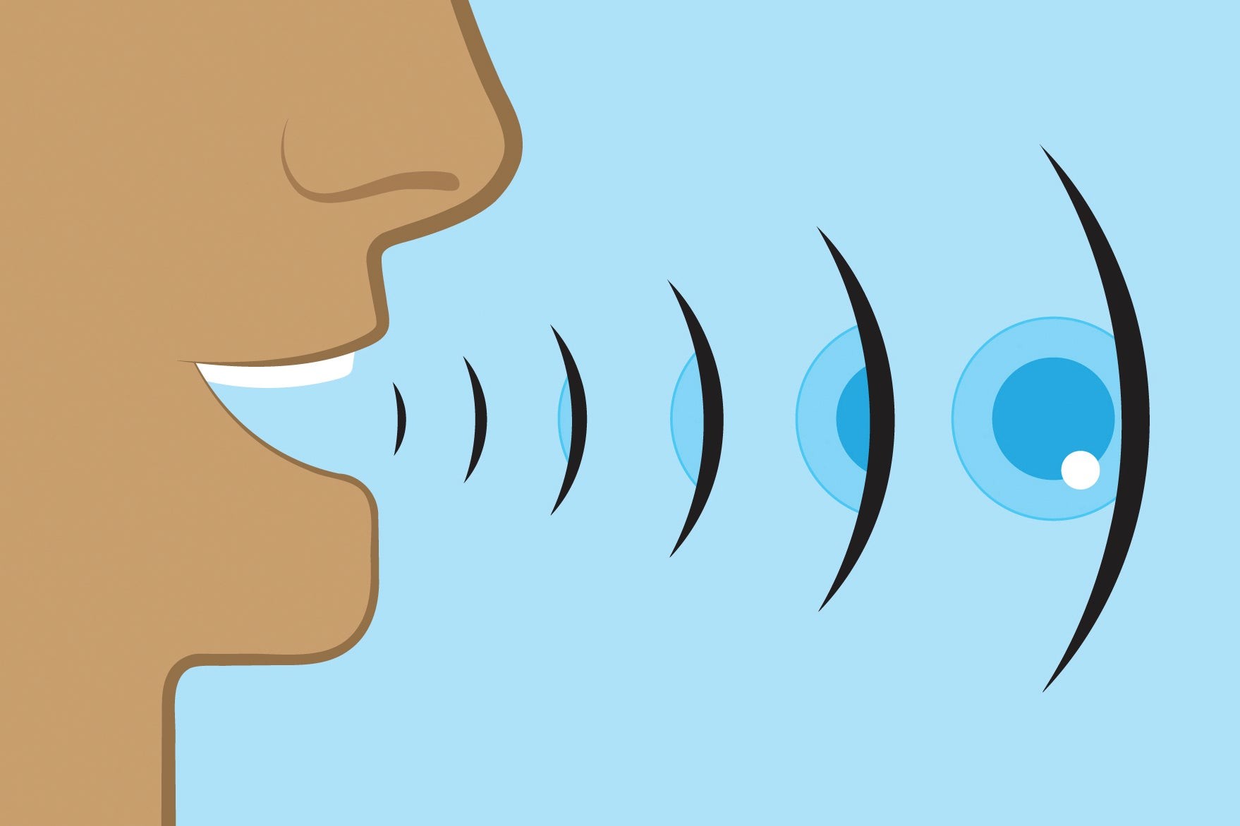 Person Using Echolocation to Navigate
