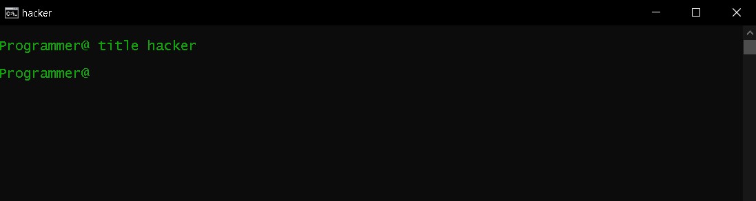 Command Prompt Title