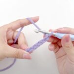 Crochet samples demonstrating basic stitches