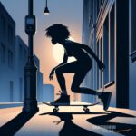 Image of a skateboarder balancing on a ramp