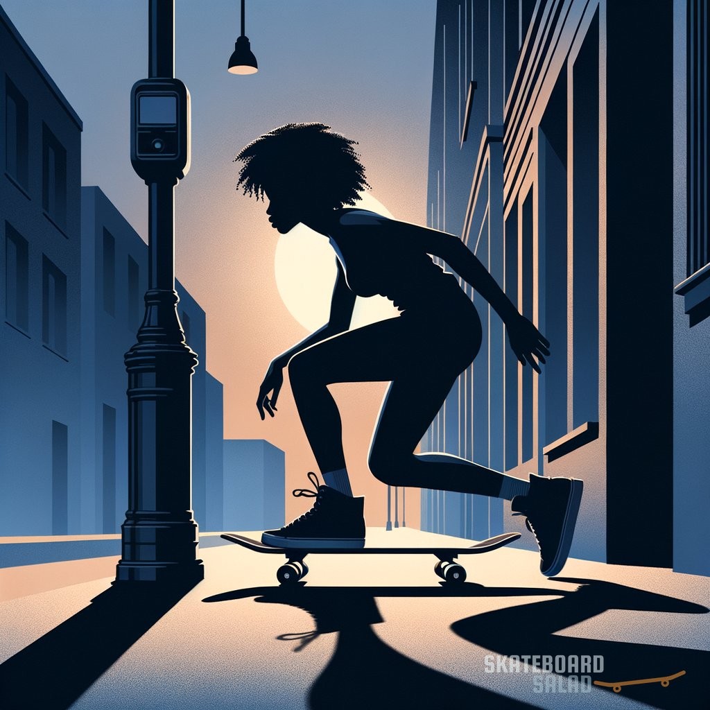 Image of a skateboarder balancing on a ramp