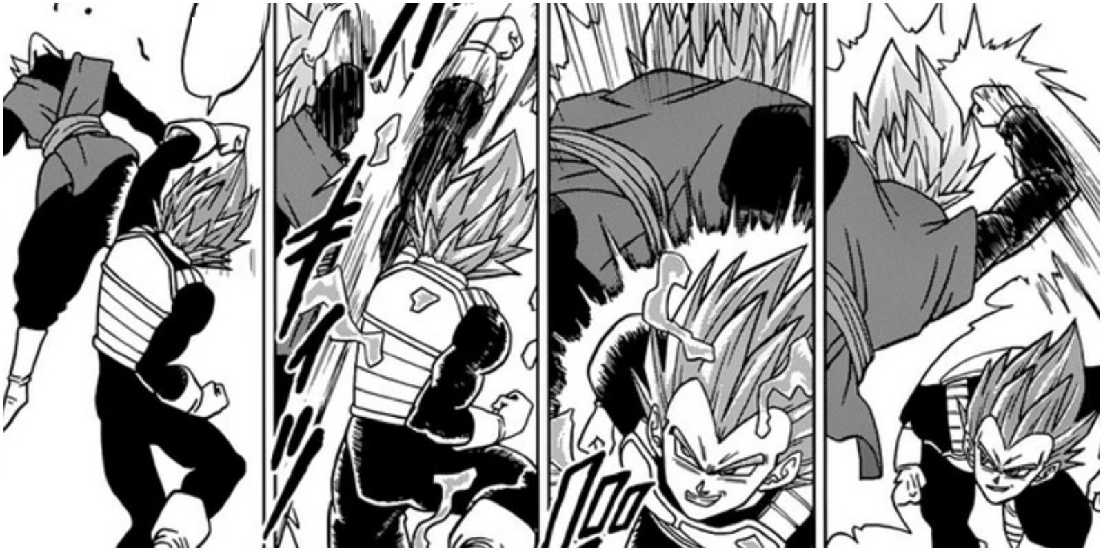 Vegeta Invented The Super Saiyan God-to-Blue Switching Technique In The Manga. Vegeta switches between his god forms, adopting the stronger one at the moment of attack in order to maximize the damage dealt to Goku Black